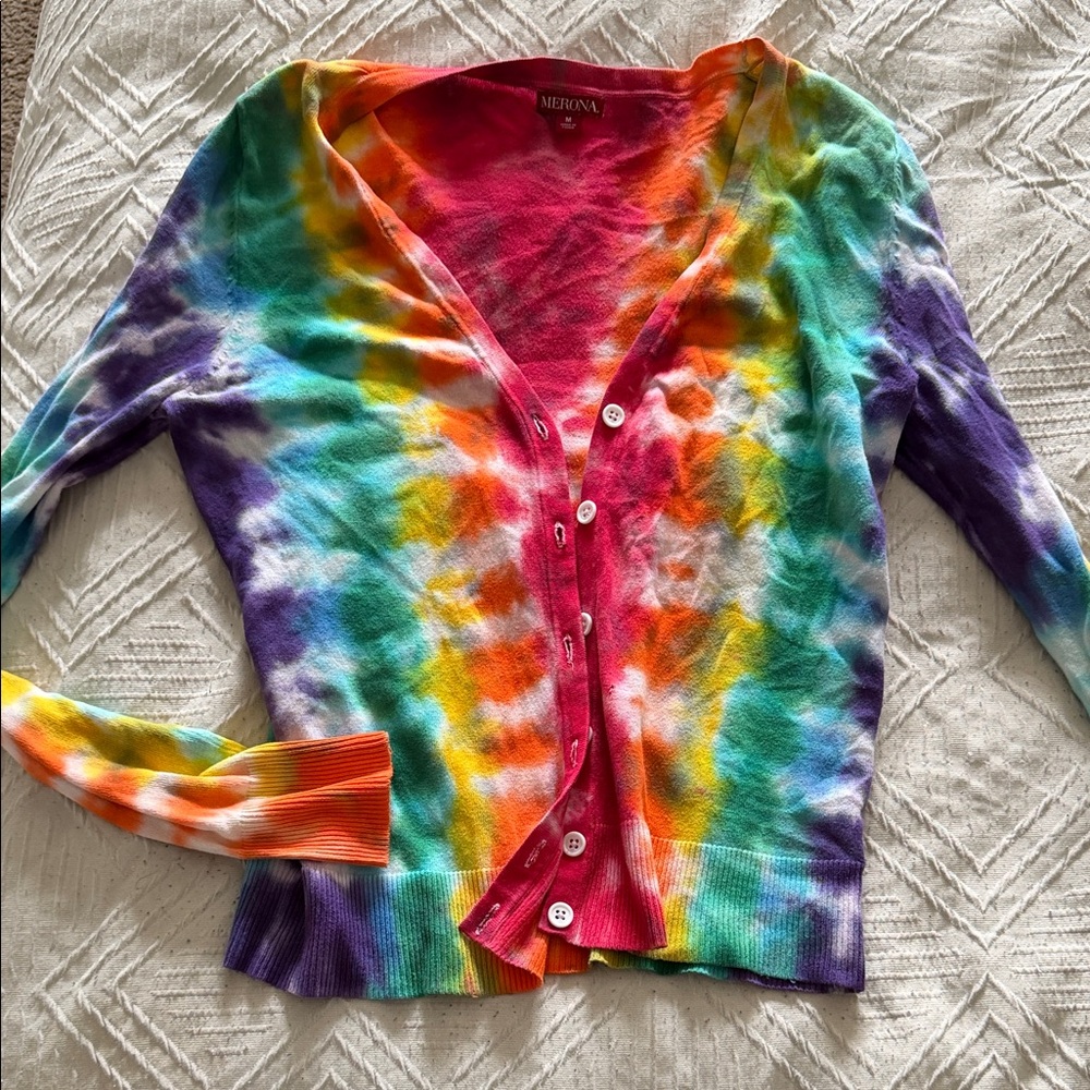 Hand dyed cardigan